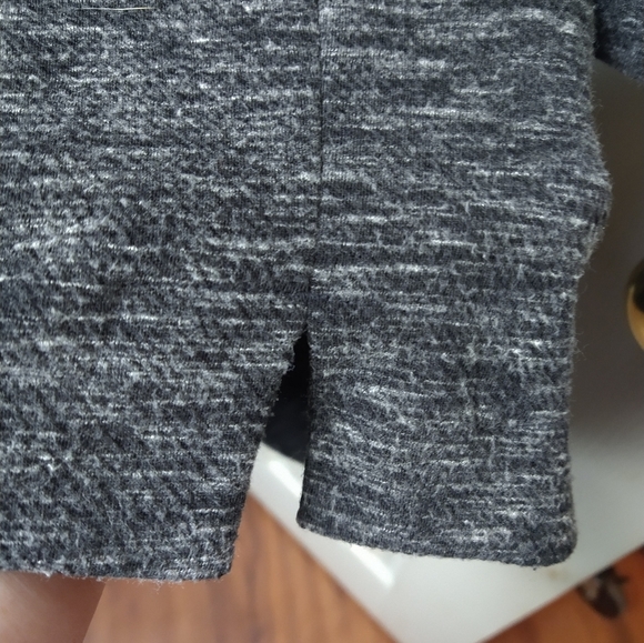 LOFT dark grey white heather designed straight dress. Size L - Picture 8 of 10